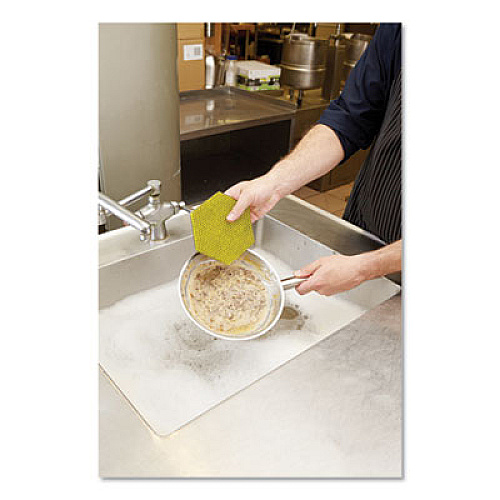 Scotch-Brite Dual Purpose Scour Pad, 5 x 5.75, Green/Yellow, 15/Carton (96HEX)