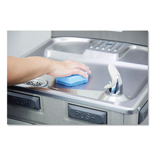 Scotch-Brite PROFESSIONAL Low Scratch Scour Sponge 3000HEX, 4.45 x 3.85, Blue, 16/Carton