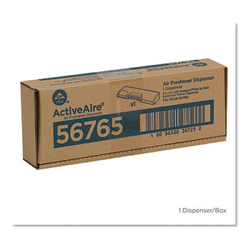 Georgia Pacific Professional ActiveAire Automated Freshener Dispenser for Compact Bath Tissue Dispenser, 10.63" x 2.88" x 3.75", Black (56765)