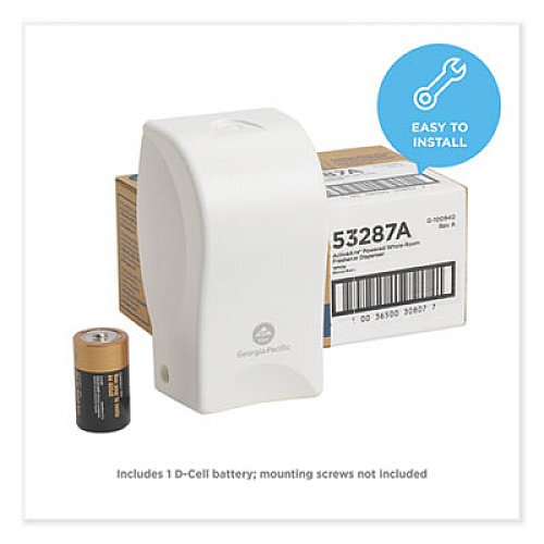 Georgia Pacific Professional ActiveAire Powered Whole-Room Freshener Dispenser, 4.38" x 4" x 7.81'', White (53287A)
