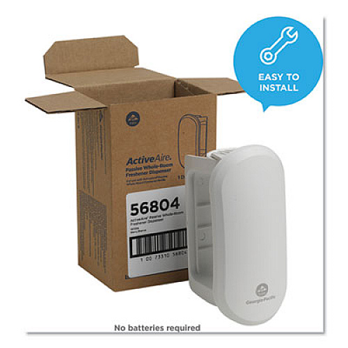 Georgia Pacific Professional ActiveAire Passive Whole-Room Freshener Dispenser, 3.22" x 4.06" x 6.83", White (56804)