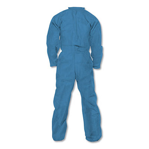 KleenGuard A20 Zipper Front Protection Coveralls, X-Large, Blue, 24/Carton (58534)