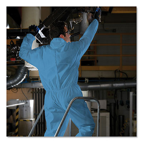KleenGuard A20 Breathable Particle Protection Coveralls,  Large, Blue, 24/Carton (58523)