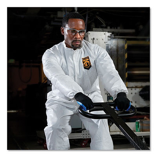 KleenGuard A30 Breathable Particle Protection Coveralls, White, Large, 25/Carton (46003)