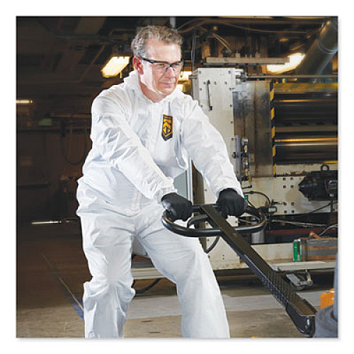 KleenGuard A45 Prep and Paint Coveralls, Large, White, 25/Carton (41505)
