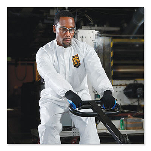 KleenGuard A40 Elastic-Cuff and Ankles Coveralls, White, 2X-Large, 25/Carton (44315)