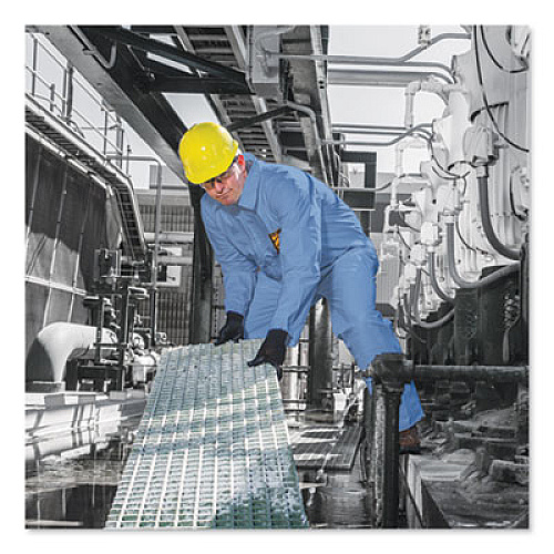 KleenGuard A20 Coveralls, MICROFORCE Barrier SMS Fabric, X-Large, Blue, 24/Carton (58504)