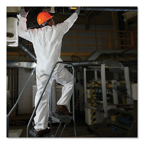 KleenGuard A20 Breathable Particle-Pro Coveralls, Zip, 2X-Large, White, 24/Carton (49005)