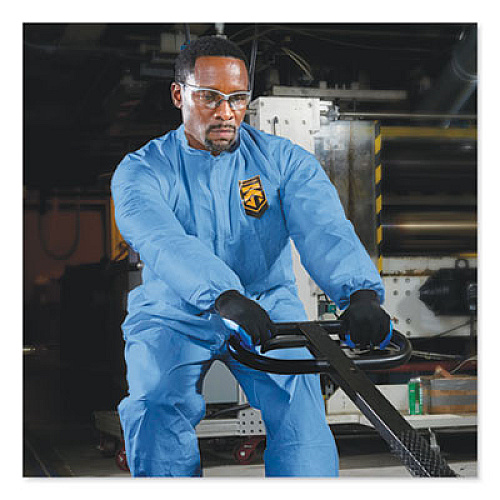 KleenGuard A20 Zipper Front Protection Coveralls, X-Large, Blue, 24/Carton (58534)