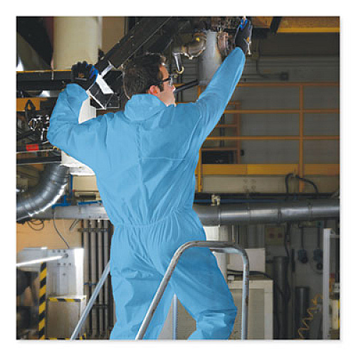 KleenGuard A20 Breathable Particle Protection Coveralls, X-Large, Blue, 24/Carton (58524)