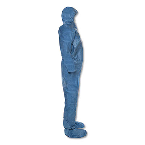 KleenGuard A20 Breathable Particle Protection Coveralls,  Large, Blue, 24/Carton (58523)