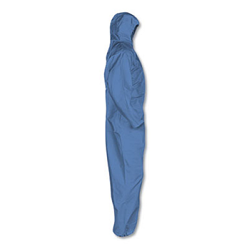 KleenGuard A60 ELASTIC-CUFF, ANKLES AND BACK HOODED COVERALLS, BLUE, 2X-LARGE, 24/CARTON (45025)