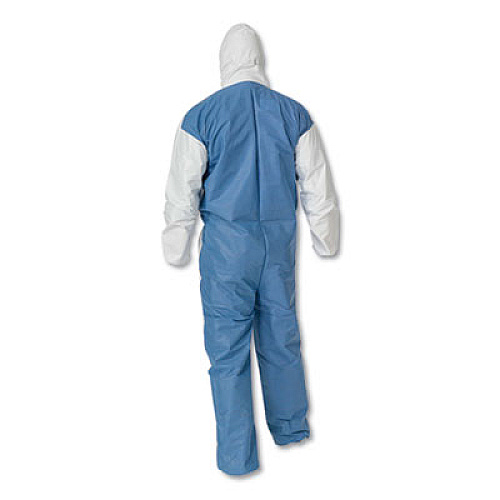 KleenGuard A40 Breathable Back Coveralls, 4X-Large, White/Blue, 25/Carton (38508)