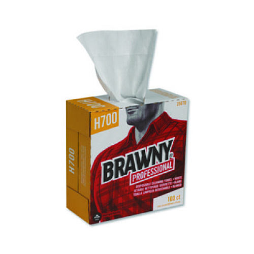 Brawny Professional Medium Weight HEF Shop Towels, 9.1 x 16.5, 100/Box (25070)