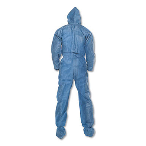 KleenGuard A60 Blood and Chemical Splash Protection Coveralls, 2X-Large, Blue, 24/Carton (45095)