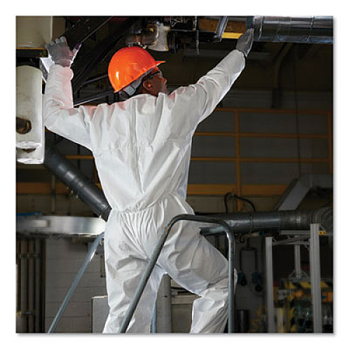 KleenGuard A30 ELASTIC-BACK AND CUFF COVERALLS, WHITE, 2X-LARGE, 25/CARTON (46105)