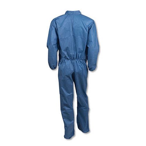 KleenGuard A20 Coveralls, MICROFORCE Barrier SMS Fabric, X-Large, Blue, 24/Carton (58504)