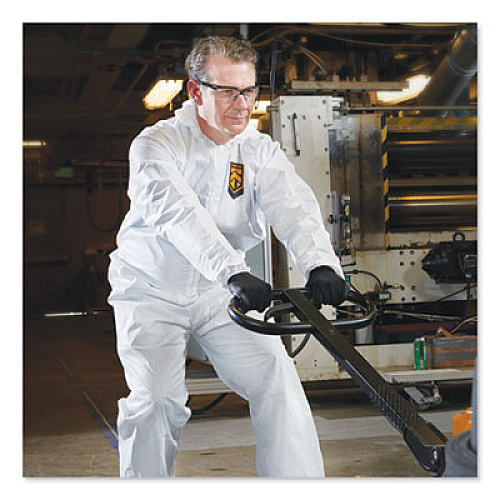 KleenGuard A30 Hood and Boots Splash/Particle Protection Coverall, 5X-Large, White, 25/Carton (27238)