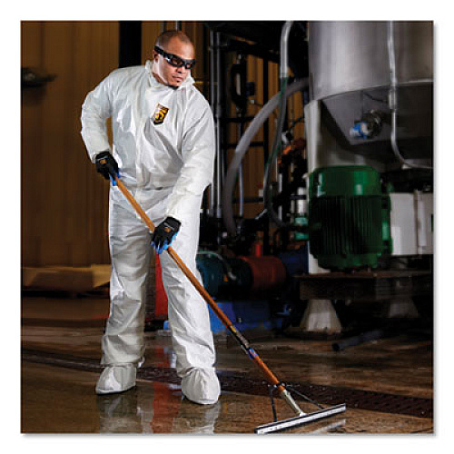 KleenGuard A40 Elastic-Cuff, Ankle, Hood and Boot Coveralls, 3X-Large, White, 25/Carton (44336)