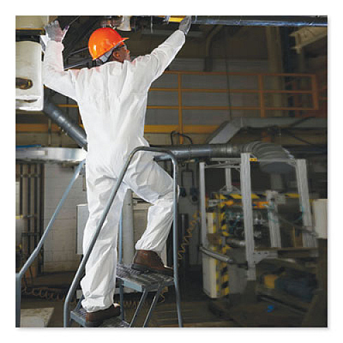 KleenGuard A20 Breathable Particle Protection Coveralls, Zip Closure, X-Large, White (49104)