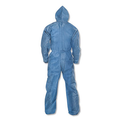 KleenGuard A20 Breathable Particle Protection Coveralls, Hood, X-Large, Blue, 24/Carton (58514)