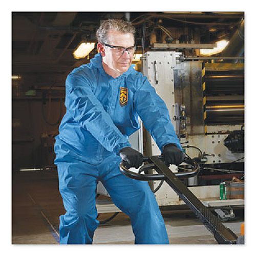 KleenGuard A20 Elastic Back Wrist/Ankle, Hood/Boots Coveralls, 3X-Large, Blue, 20/Carton (58526)