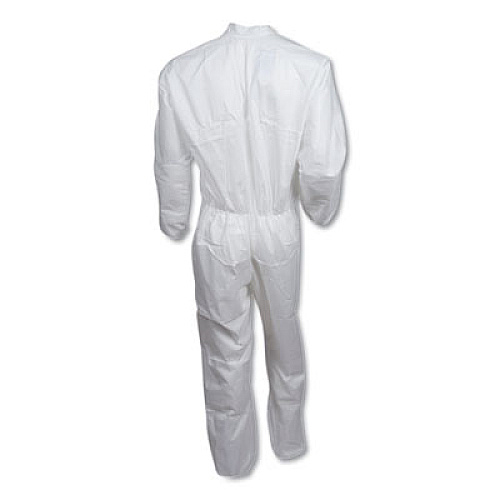KleenGuard A30 ELASTIC-BACK AND CUFF COVERALLS, WHITE, 2X-LARGE, 25/CARTON (46105)