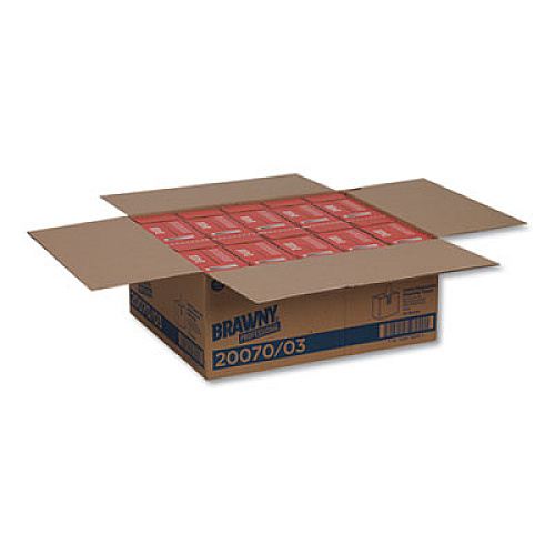 Brawny Professional Medium Duty Premium DRC Wipers, 1-Ply, 9.25 x 16.3, Unscented, White, 90 Wipes/Box, 10 Boxes/Carton (2007003CT)