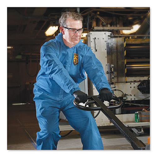 KleenGuard A20 Breathable Particle Protection Coveralls, Hood, X-Large, Blue, 24/Carton (58514)