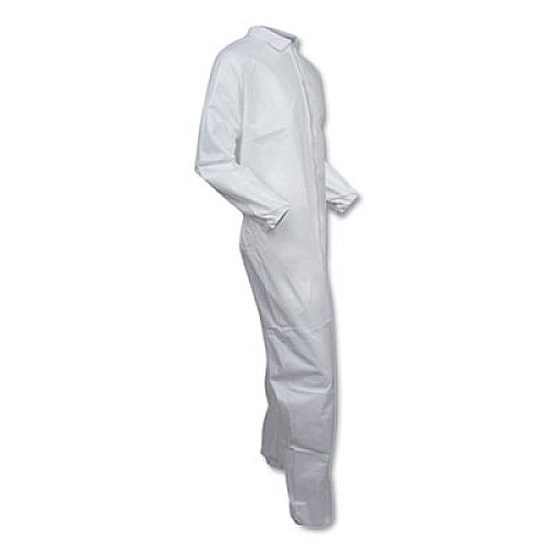 KleenGuard A30 Elastic Back and Cuff Coveralls, 4X-Large, White, 25/Carton (46102)