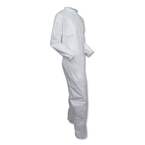 KleenGuard A40 Coveralls, White, Large, 25/Carton (44303)