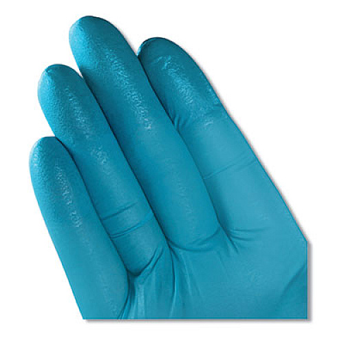 KleenGuard G10 Blue Nitrile Gloves, Powder-Free, Blue, 242 mm Length, Medium, 100/Box (57372)