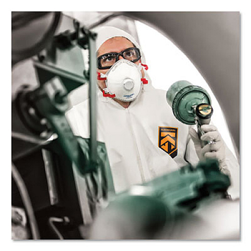 KleenGuard A30 Hood and Boots Splash/Particle Protection Coverall, 5X-Large, White, 25/Carton (27238)