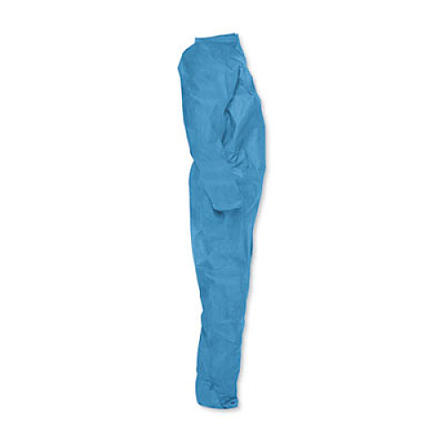 KleenGuard A20 Zipper Front Protection Coveralls, X-Large, Blue, 24/Carton (58534)