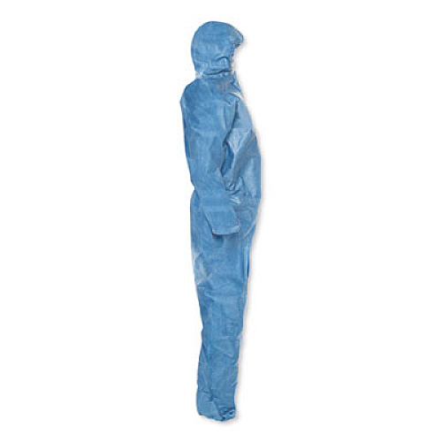 KleenGuard A20 Breathable Particle Protection Coveralls, Hood, X-Large, Blue, 24/Carton (58514)