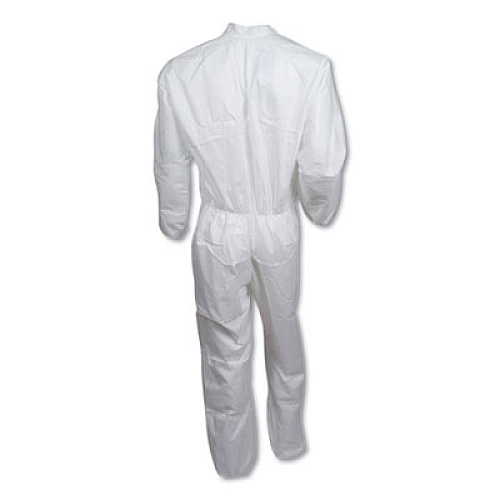 KleenGuard A40 Coveralls, White, Large, 25/Carton (44303)