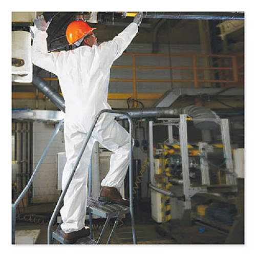 KleenGuard A20 Breathable Particle Protection Coveralls, Medium, White, 24/Carton (49002)