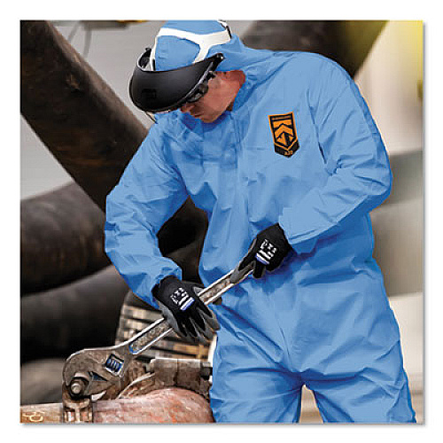 KleenGuard A20 Breathable Particle Protection Coveralls,  Large, Blue, 24/Carton (58523)
