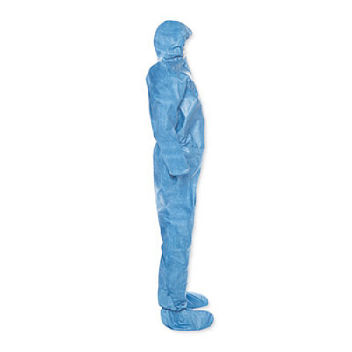 KleenGuard A20 Breathable Particle Protection Coveralls, X-Large, Blue, 24/Carton (58524)