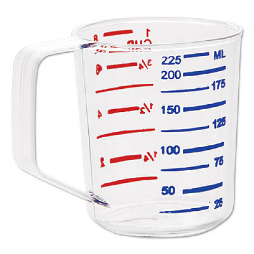 Rubbermaid Commercial Bouncer Measuring Cup, 8 oz, Clear (3210CLE)