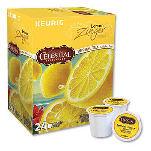 Celestial Seasonings Lemon Zinger Herbal Tea K-Cups, 96/carton (14732CT)