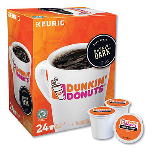 Dunkin Donuts K-Cup Pods, Dunkin' Dark Roast, 24/Box (0849)