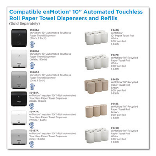 Georgia Pacific Professional enMotion Impulse 10 Automated Towel Dispenser, 9.25 x 14.6 x 14, Gray (59487A)