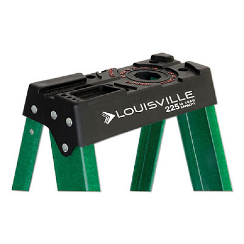 Louisville FIBERGLASS STEP LADDER, 8 FT WORKING HEIGHT, 225 LBS CAPACITY, 5 STEP, GREEN/BLACK (FS4006)