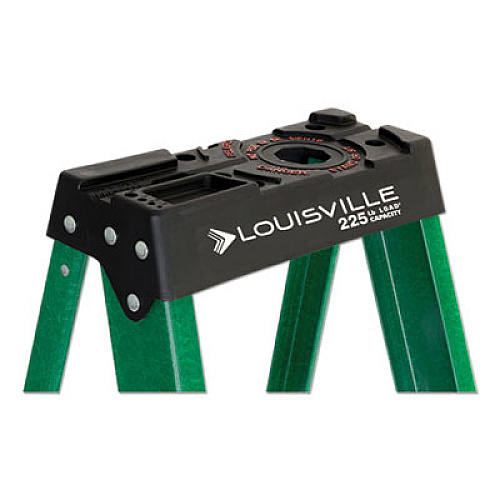 Louisville FIBERGLASS STEP LADDER, 8 FT WORKING HEIGHT, 225 LBS CAPACITY, 7 STEP, GREEN/BLACK (FS4008)