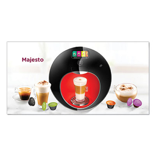 NESCAF Dolce Gusto Majesto Automatic Coffee Machine, Black/Red (98836)