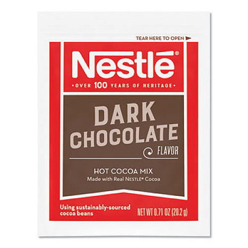 Nestl Hot Cocoa Mix, Dark Chocolate, 0.71 oz, 50/Box (70060)