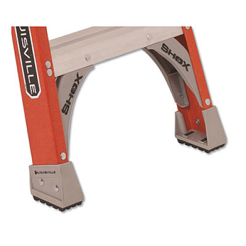 Louisville FIBERGLASS HEAVY DUTY STEP LADDER, 23" WORKING HEIGHT, 300 LBS CAPACITY, 3 STEP, ORANGE (FS1504)