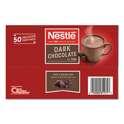 Nestl Hot Cocoa Mix, Dark Chocolate, 0.71 oz, 50/Box (70060)