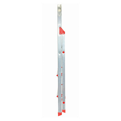 Louisville ALUMINUM EURO PLATFORM LADDER, 8 FT WORKING HEIGHT, 200 LBS CAPACITY, 4 STEP, ALUMINUM/RED (L234604)